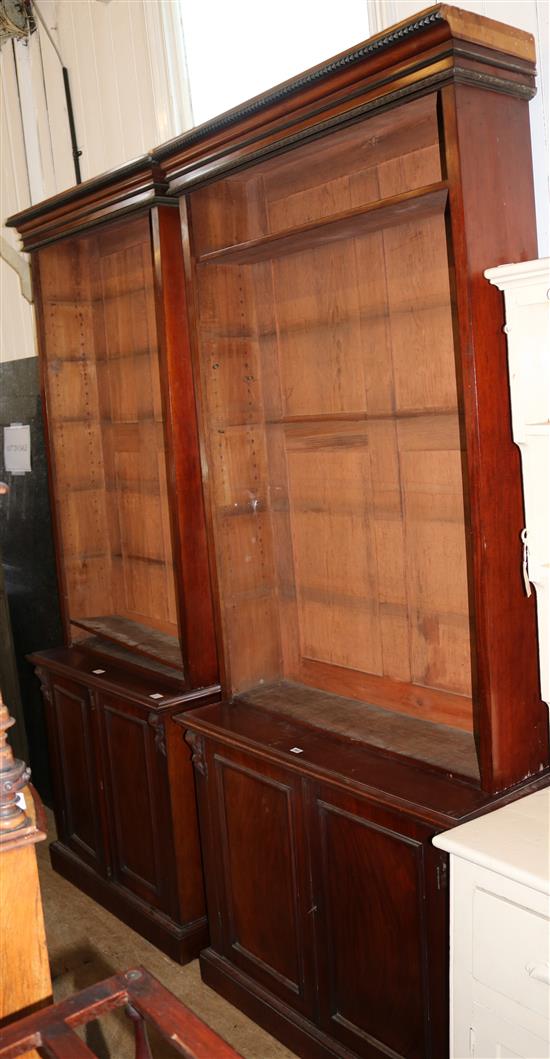 Near pair of Victorian mahogany tall bookcases